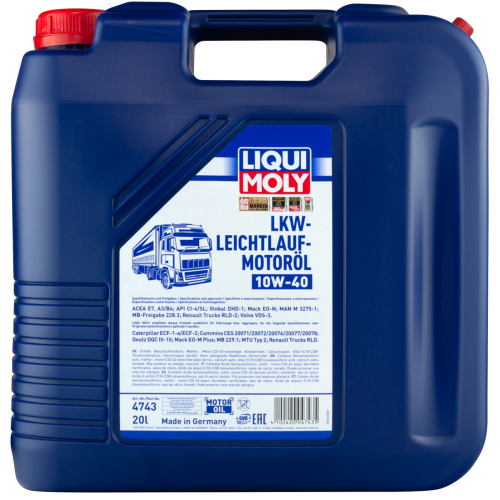 Синтетическое моторное масло LKW-Leichtlauf-Motoroil 10W-40 - 20 л Синтетическое моторное масло LKW-Leichtlauf-Motoroil 10W-40 - 20 л
