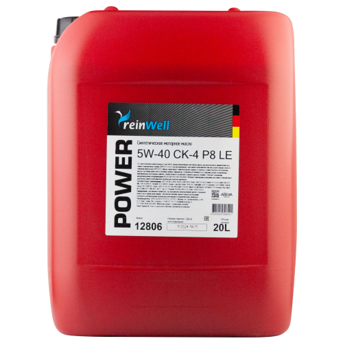 12806 ReinWell Моторное масло POWER P8 LE 5W-40 CК-4 (20л) - 20 л